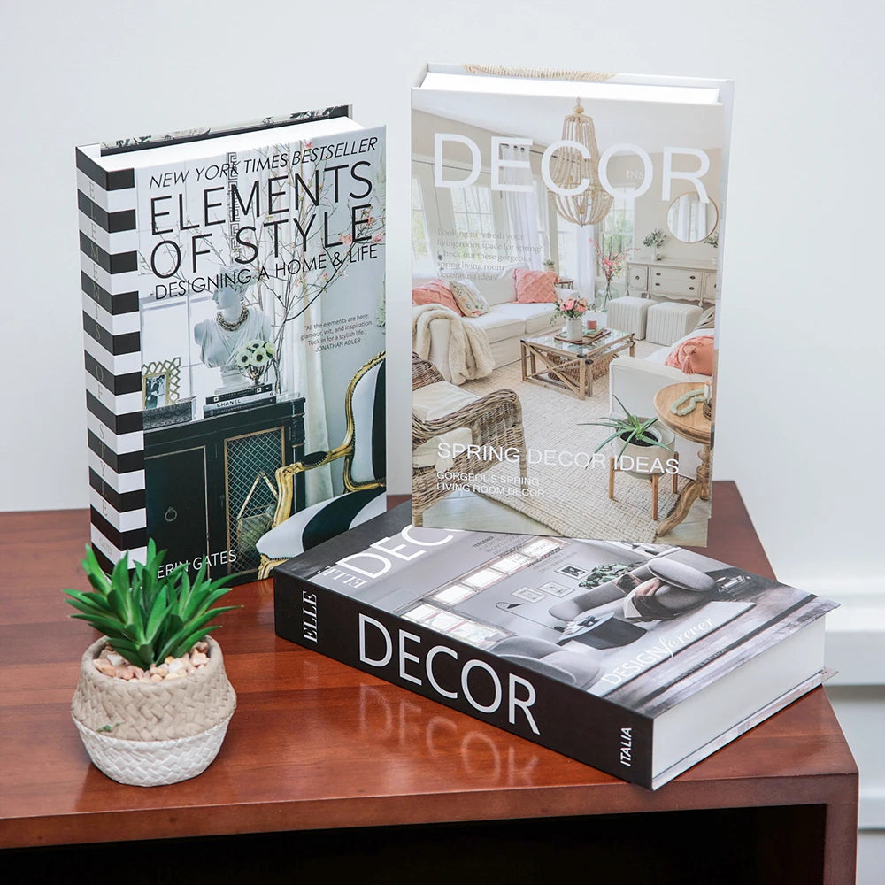 3Pcs Decorative Fake Books