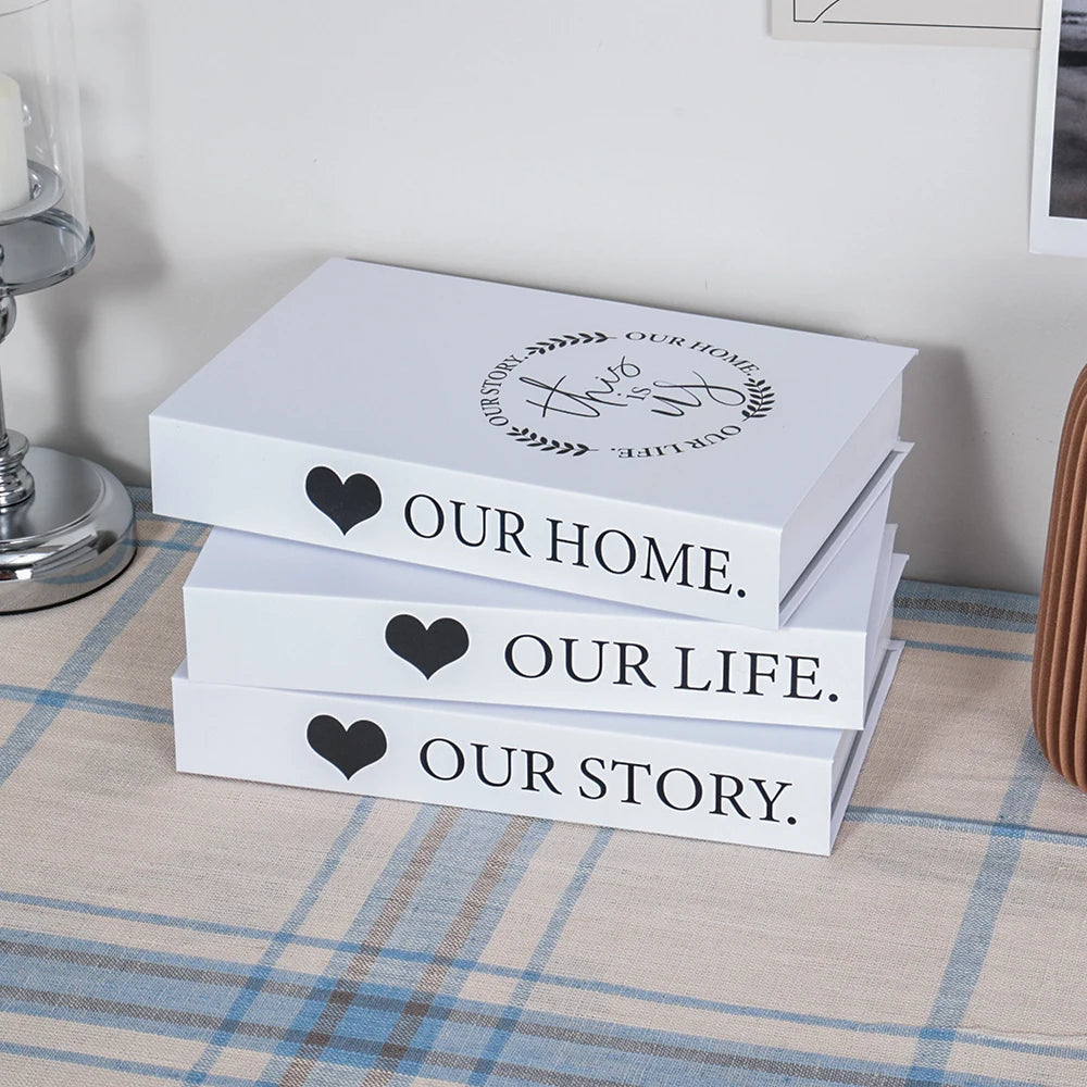 3Pcs Decorative Fake Books