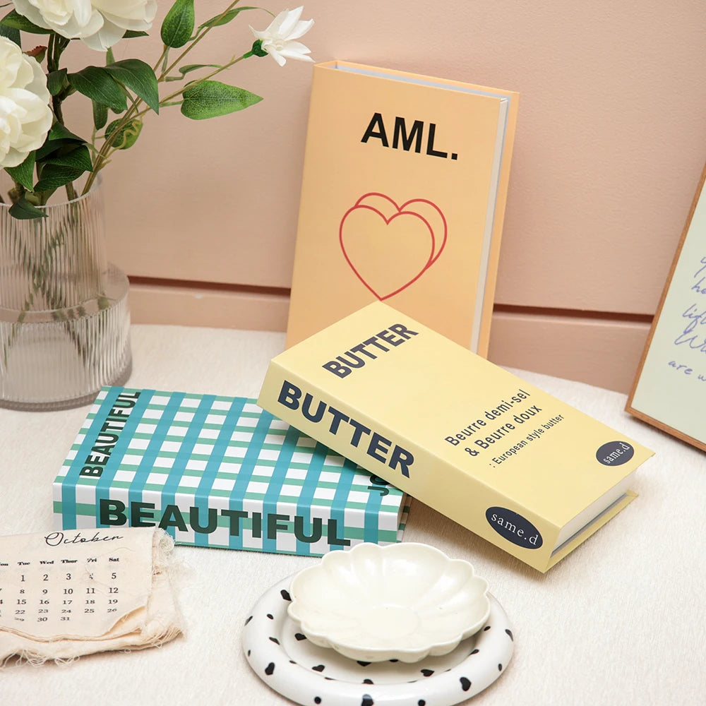 3Pcs Decorative Fake Books