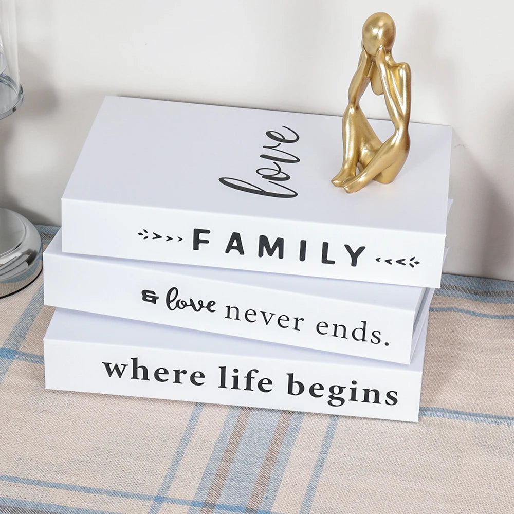 3Pcs Decorative Fake Books