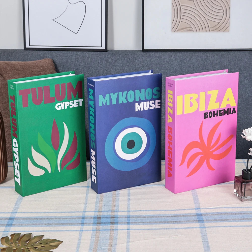3Pcs Decorative Fake Books