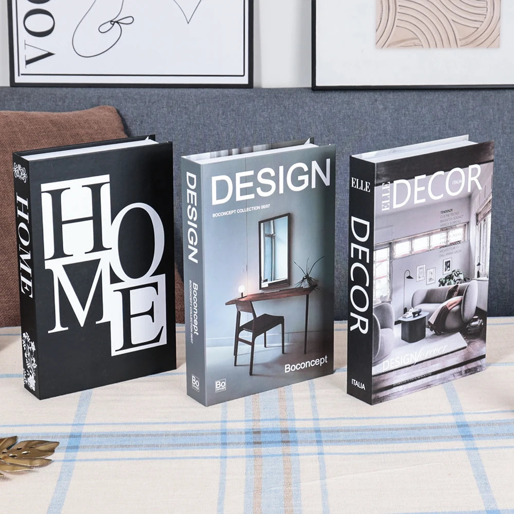 3Pcs Decorative Fake Books