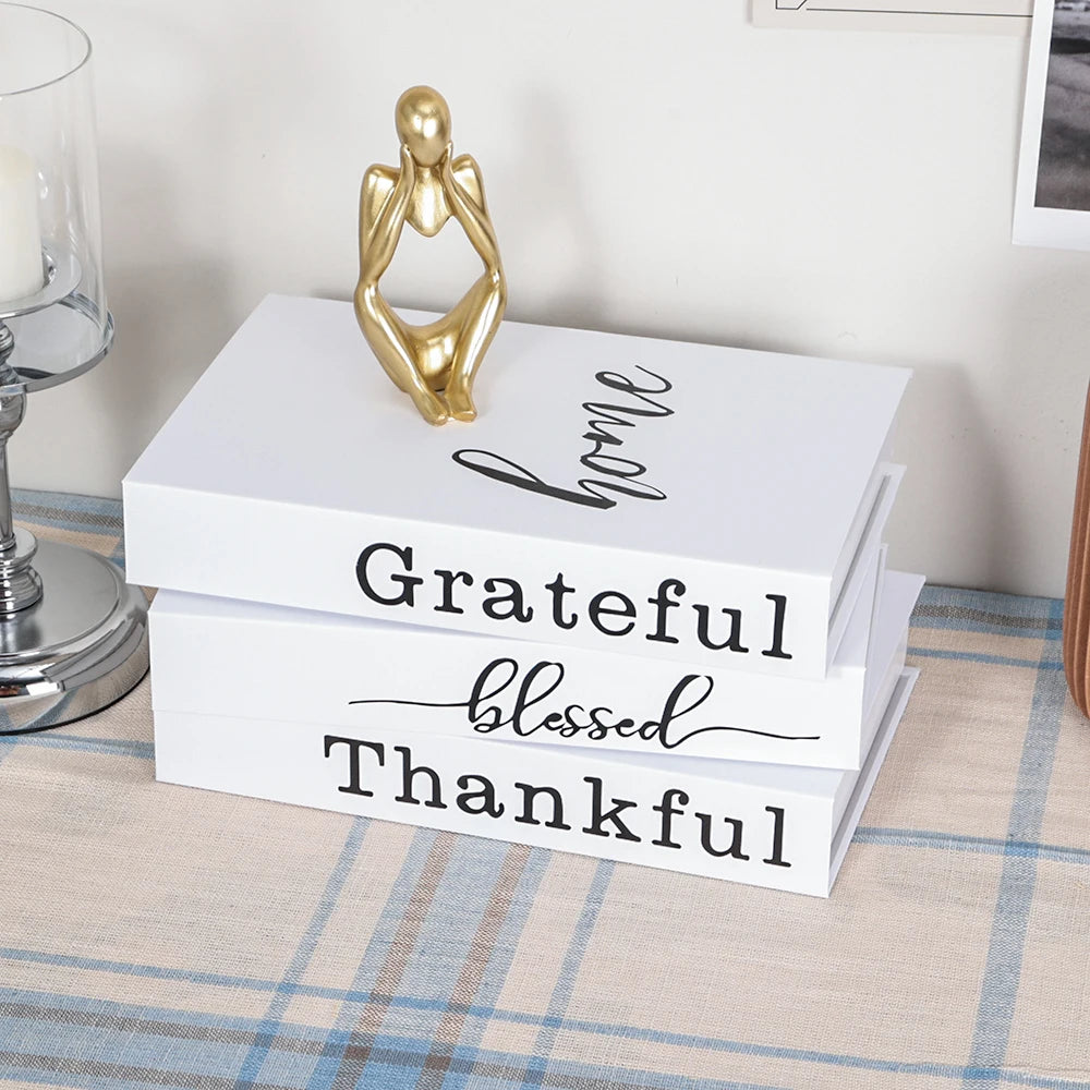 3Pcs Decorative Fake Books