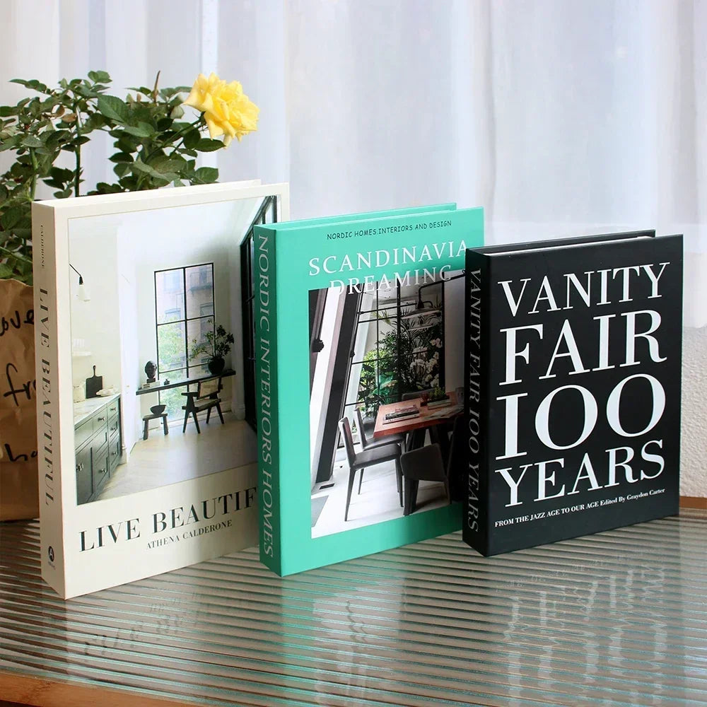 3Pcs Decorative Fake Books