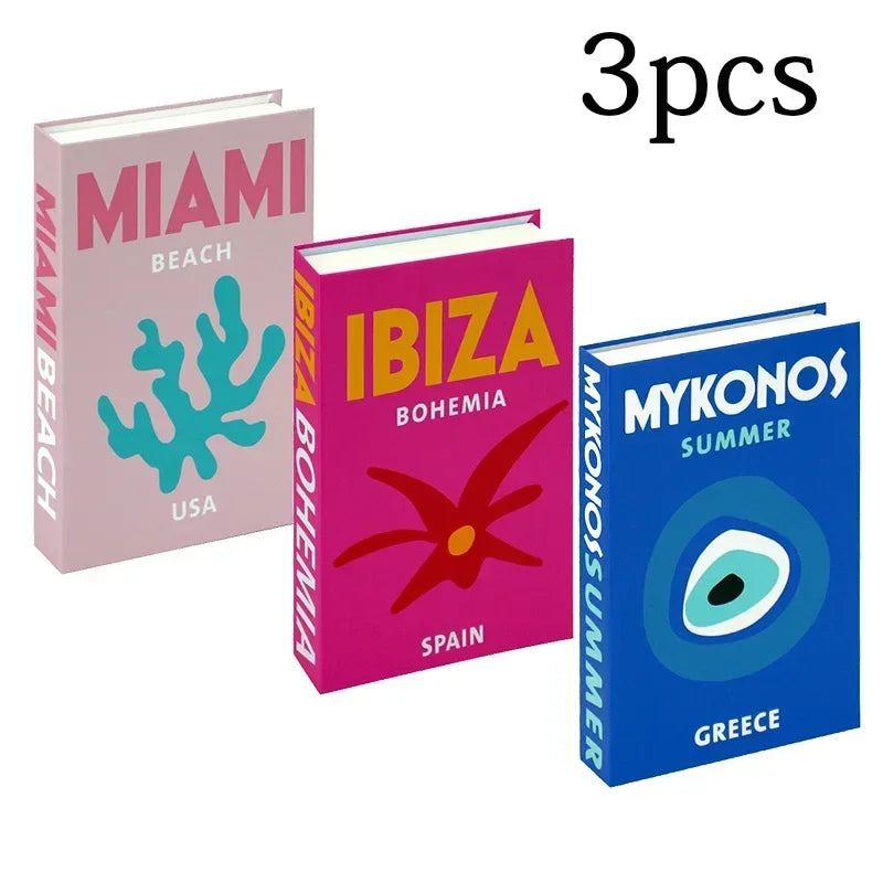 3Pcs Decorative Fake Books