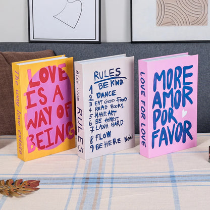 3Pcs Decorative Fake Books