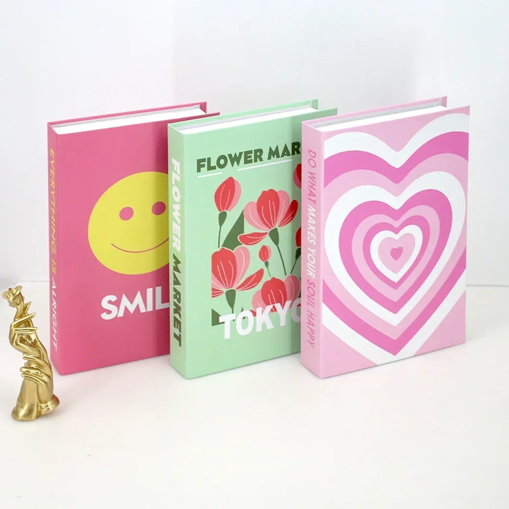 3Pcs Decorative Fake Books