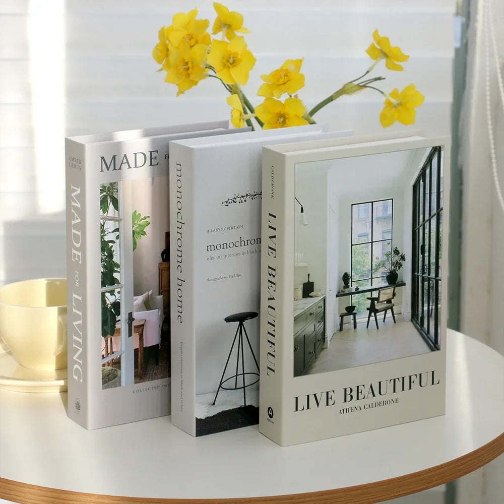 3Pcs Decorative Fake Books