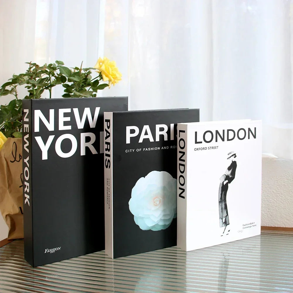 3Pcs Decorative Fake Books