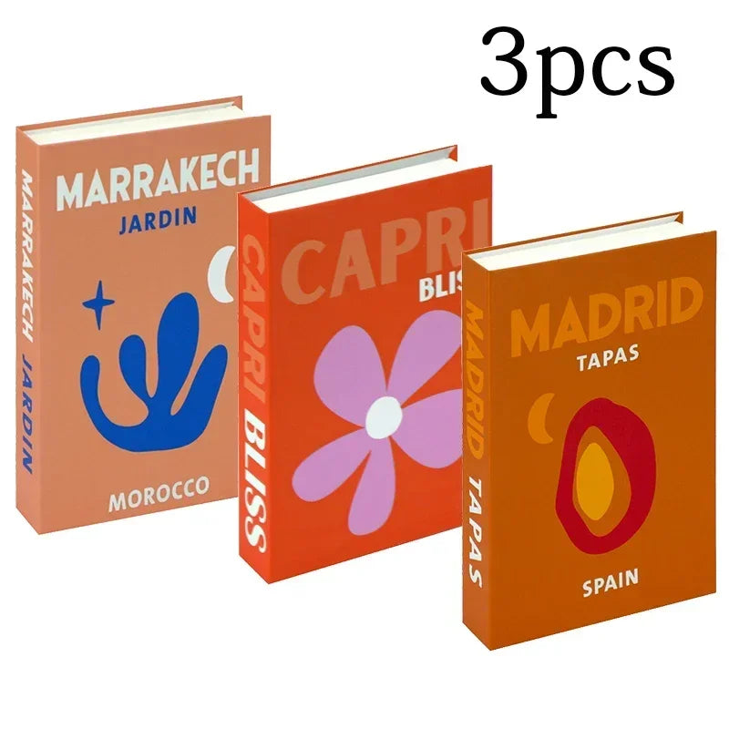 3Pcs Decorative Fake Books