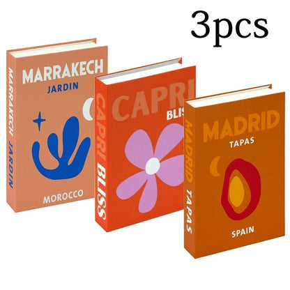 3Pcs Decorative Fake Books